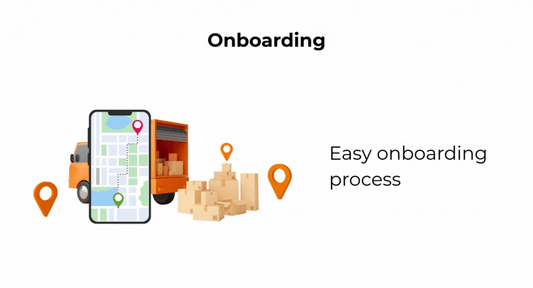 Easy sign-up process for Sendit logistics